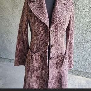 Women's Textured Coat - Purple